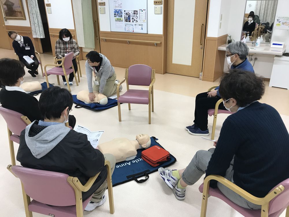 防災訓練での一コマ